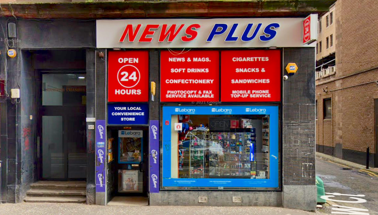 Luggage Storage Buchanan Station (NewsPlus Renfrew St) CitySpareSpace